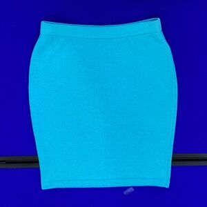 St. John Collection Santana Knit Turquoise Pencil Skirt